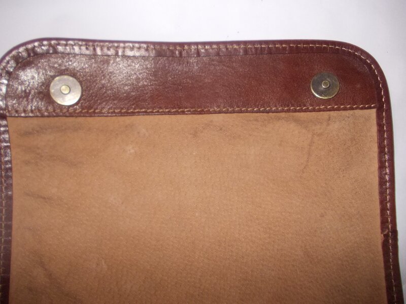 Borseta barbat, din piele naturala bivol, geanta medie, Italia, poze reale